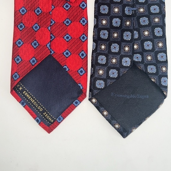 Ermenegildo Zegna Set of 2 100% Silk Ties - Picture 7 of 7
